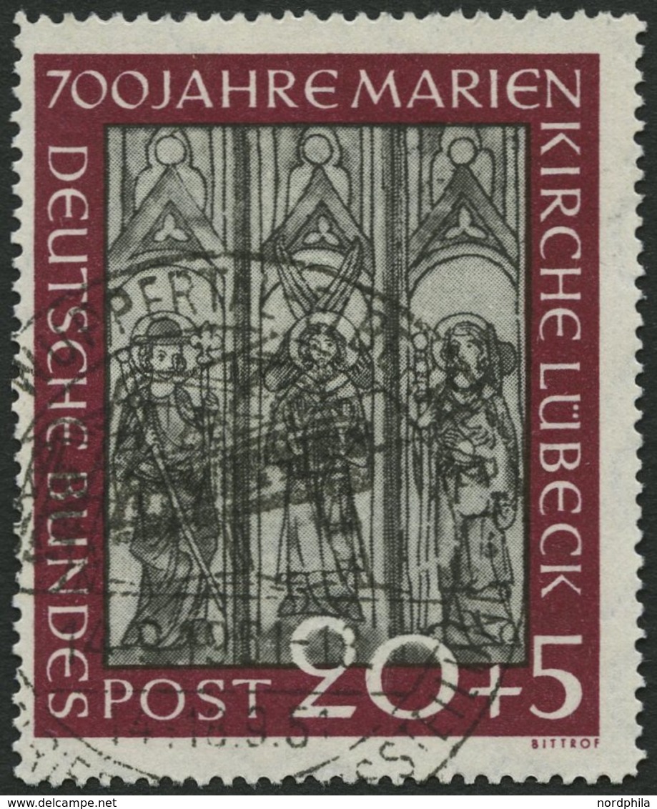 BUNDESREPUBLIK 140 O, 1951, 20 Pf. Marienkirche, Pracht, Mi. 85.- - Oblitérés