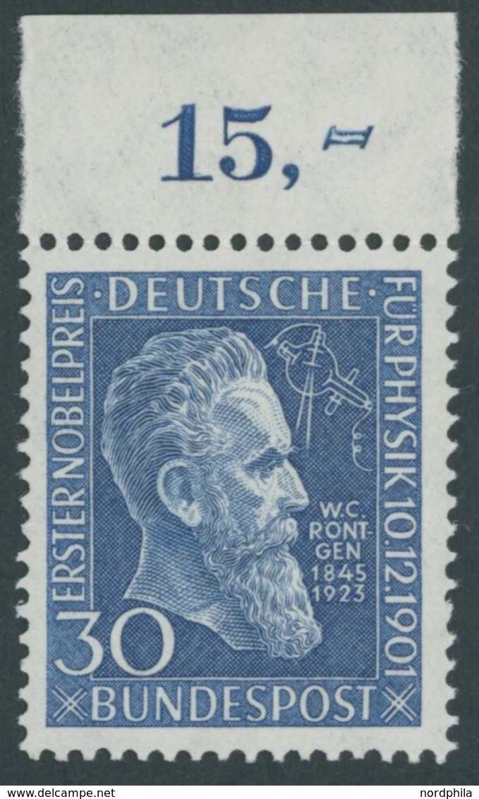 BUNDESREPUBLIK 147 **, 1951, 30 Pf. Röntgen, Postfrisch, Pracht, Mi. 80.- - Gebraucht