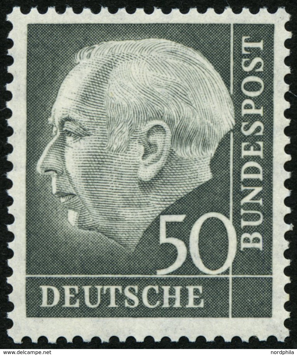 BUNDESREPUBLIK 189 **, 1954, 50 Pf. Heuss, Pracht, Mi. 200.- - Gebraucht