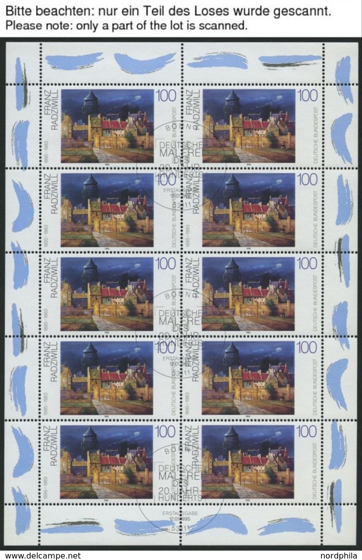 BUNDESREPUBLIK 1772-1804KB O, 1995, Komplett In Kleinbogen Mit Ersttags-Sonderstempeln, Pracht, Mi. 539.- - Gebraucht