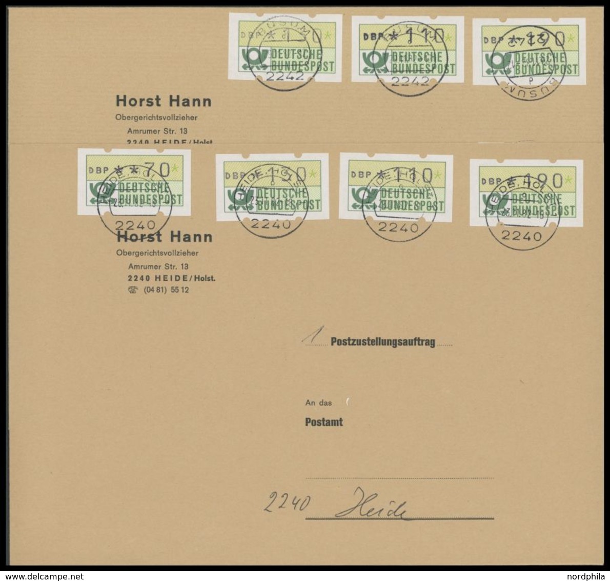 1981-93, Interessante Partie Von Ca. 100 Belegen Mit Automatenmarken Im Ringbinder, Meist Pracht -> Automatically Genera - Timbres De Distributeurs [ATM]