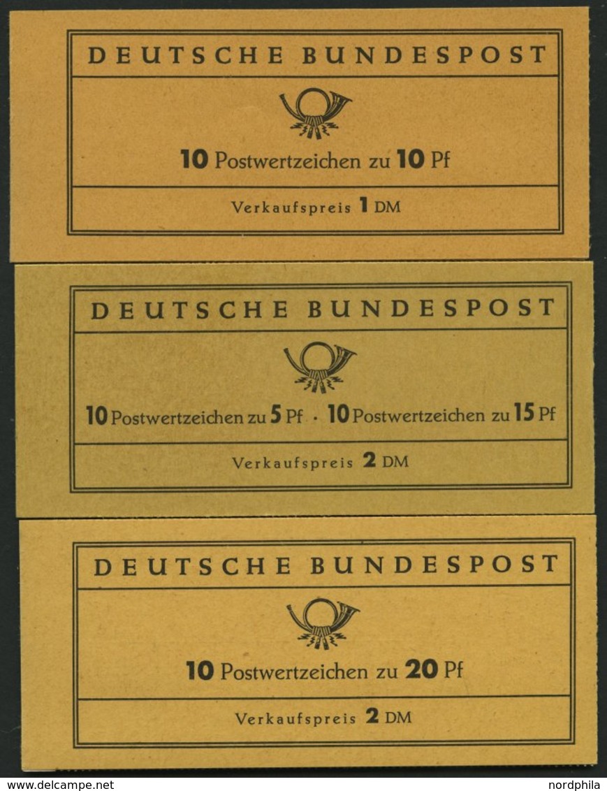MARKENHEFTCHEN MH 7-9 **, 1961-63, 3 Markenheftchen, Pracht, Mi. 110.- - Autres & Non Classés