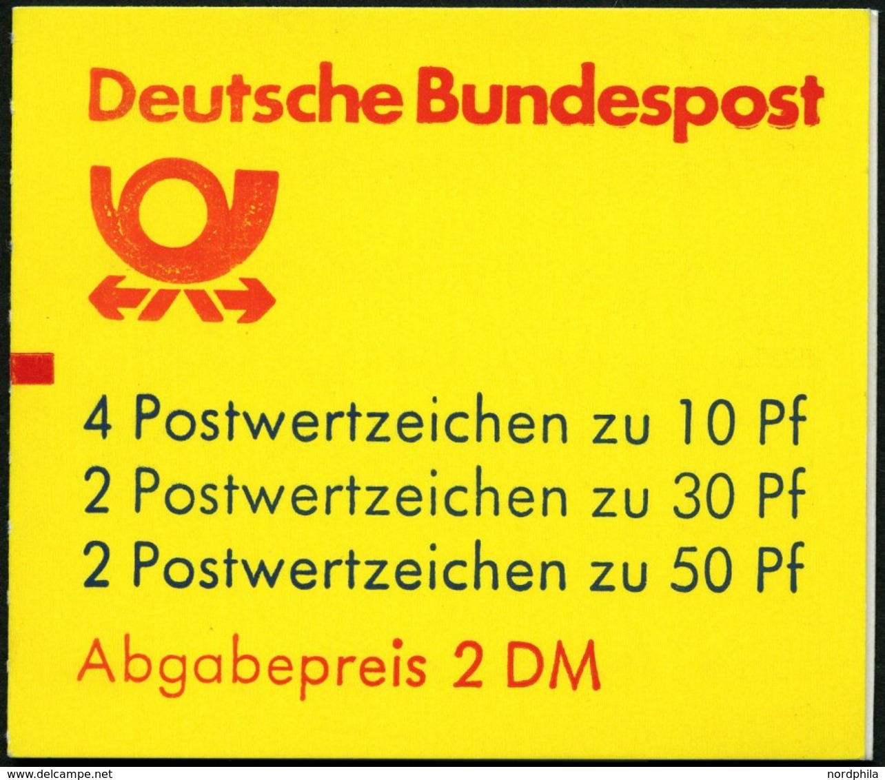 ZUSAMMENDRUCKE MH 22adK3 **, 1984, Markenheftchen Burgen Und Schlösser, 2. Deckelseite: Oberkante Brief Und P Von Post M - Altri & Non Classificati