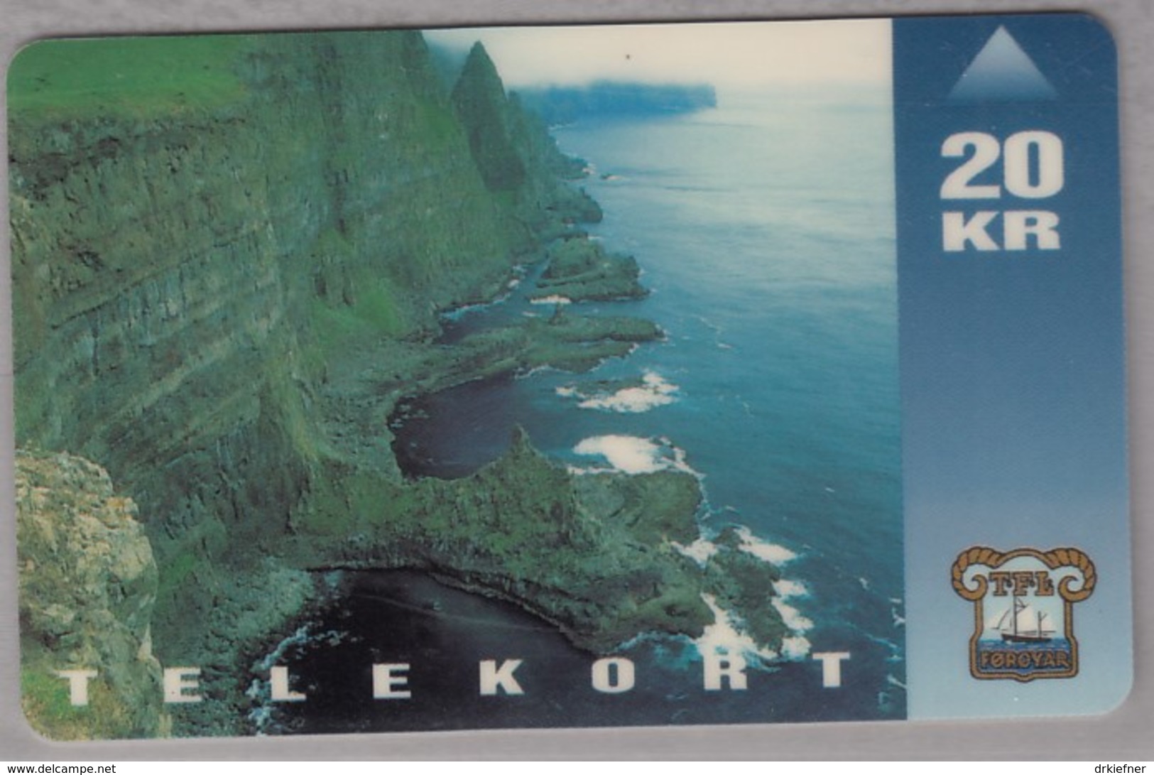FÄRÖER TELEFONKARTE Taxcard 20 Kr, Motiv: Steilküste - Paysages