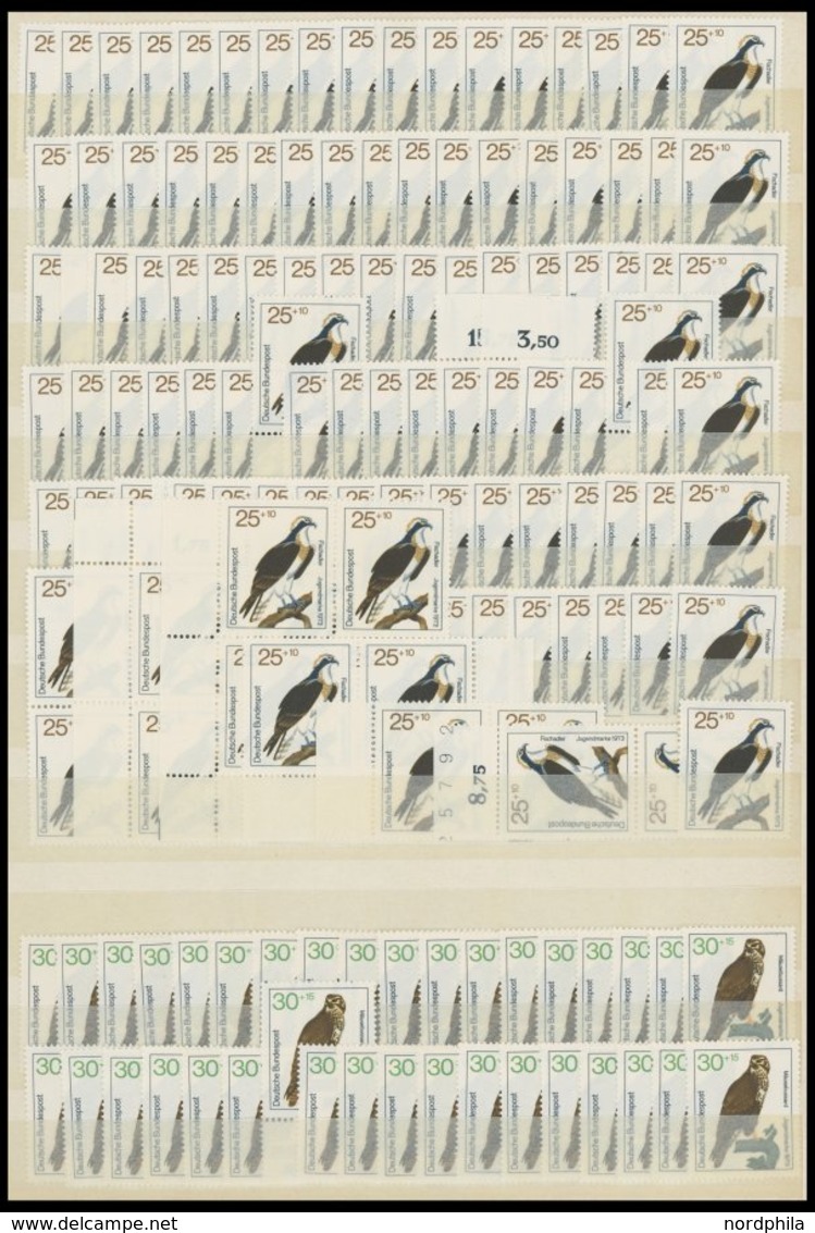 ENGROS 754-57 **, 1973, Vögel, 120 Postfrische Sätze, Fast Nur Pracht, Mi. 960.- - Abarten Und Kuriositäten