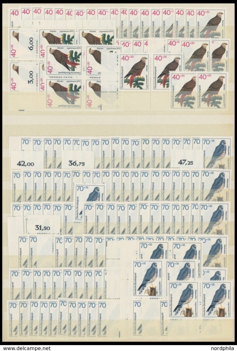 ENGROS 754-57 **, 1973, Vögel, 120 Postfrische Sätze, Fast Nur Pracht, Mi. 960.- - Varietà E Curiosità