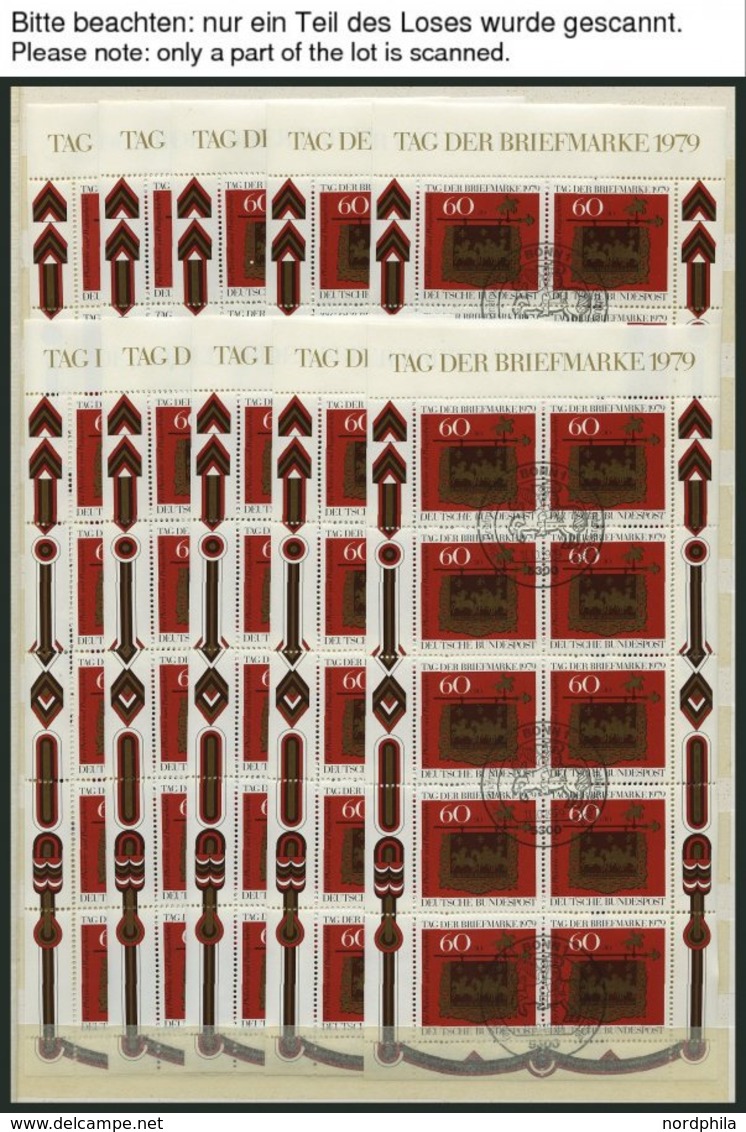 ENGROS 1023KB O, 1979, Tag Der Briefmarke Im Kleinbogen Mit Zentrischen Ersttags-Sonderstempeln, 20x, Pracht, Mi. 300.- - Variétés Et Curiosités
