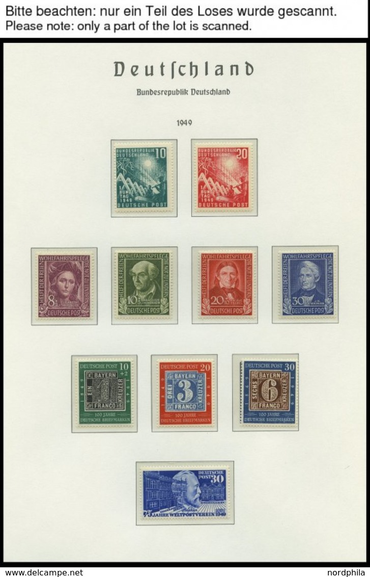 SAMMLUNGEN **, Komplette Postfrische Sammlung Bundesrepublik Von 1949-75 Auf Leuchtturm Falzlosseiten, Bis Auf Ganz Weni - Used Stamps