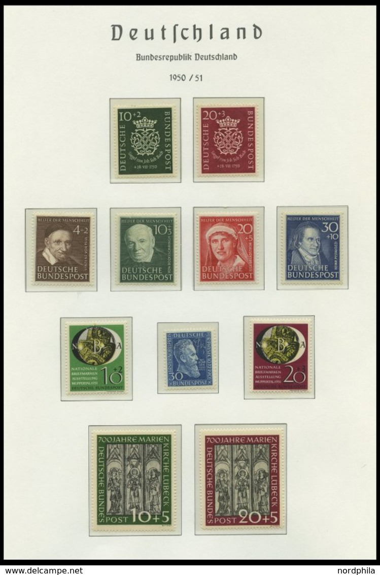 SAMMLUNGEN **, Komplette Postfrische Sammlung Bundesrepublik Von 1949-75 Auf Leuchtturm Falzlosseiten, Bis Auf Ganz Weni - Used Stamps