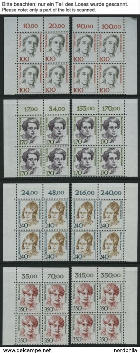 SAMMLUNGEN VB **, 1978-91, Viererblock-Sammlung, Bis Auf Ca. 10 Werte Komplett, Jeweils 2 Viererblocks Fast Nur Aus Den  - Used Stamps