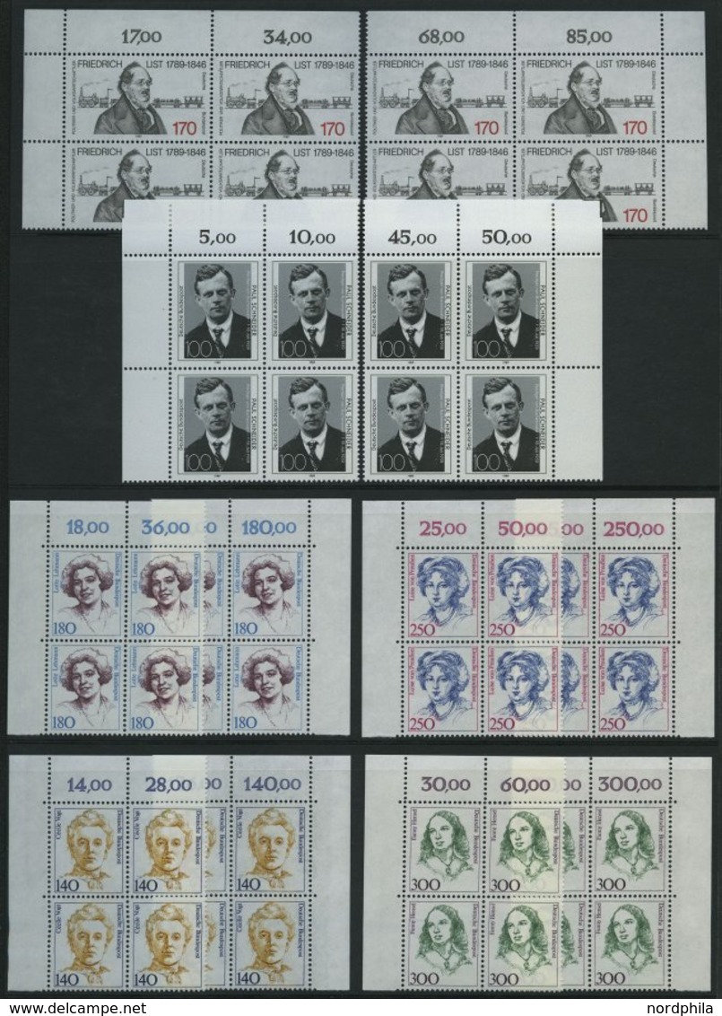 SAMMLUNGEN VB **, 1978-91, Viererblock-Sammlung, Bis Auf Ca. 10 Werte Komplett, Jeweils 2 Viererblocks Fast Nur Aus Den  - Gebraucht