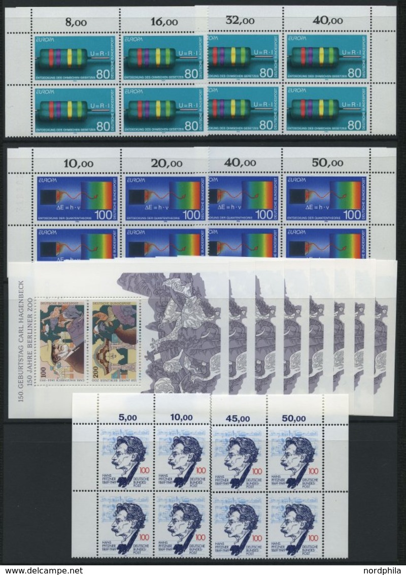 SAMMLUNGEN VB **, 1993/4, Komplett Zweifach Gesammelt In Viererblocks, Meist Aus Der Oberen Bogenecke, Im Einsteckbuch,  - Used Stamps