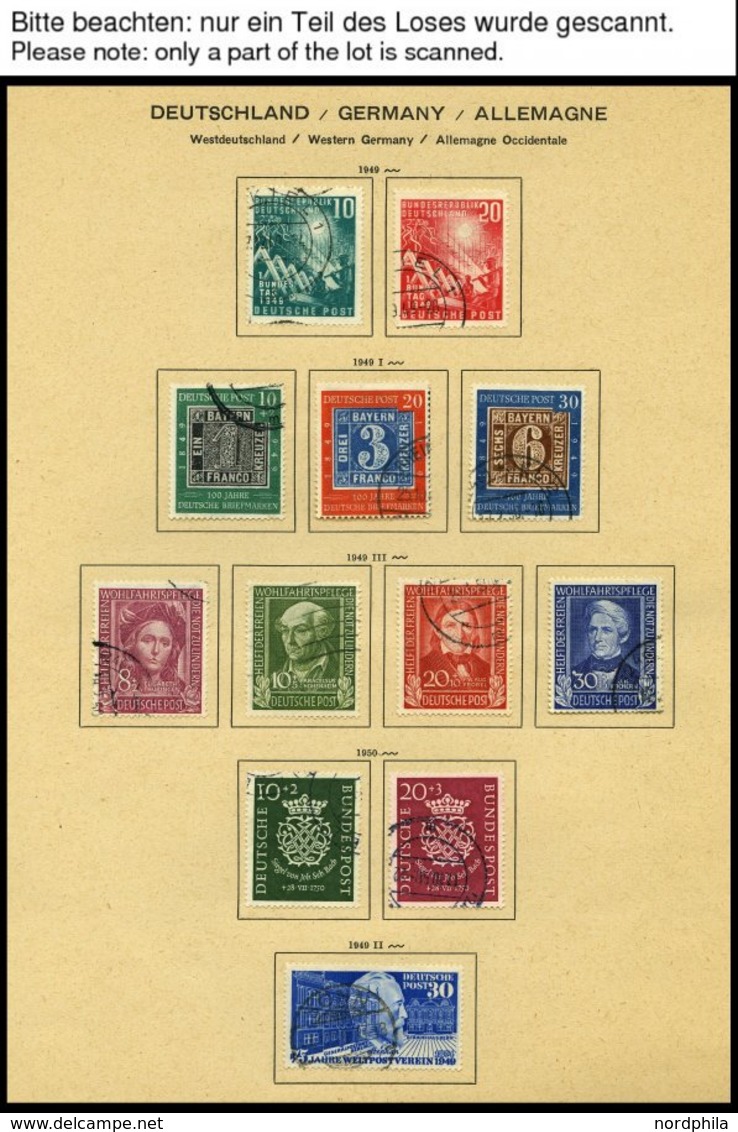 SAMMLUNGEN O, Komplette Saubere Gestempelte Sammlung Bund Von 1949-96 Im Schaubek-Album, Ohne Heuß Lumogen Und Wz. Liege - Used Stamps