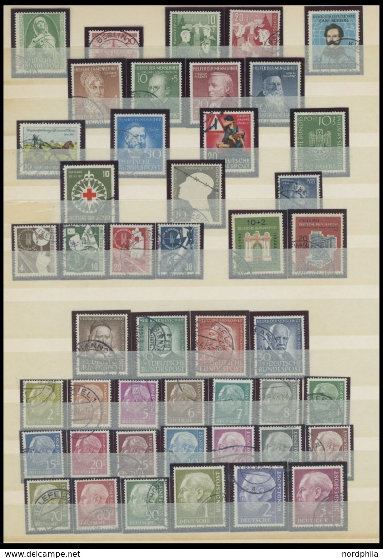 SAMMLUNGEN O, 1948-1986, Sauber Gestempelte Sammlung Bundesrepublik Im Einsteckbuch, In Den Hauptnummern Komplett, Prach - Gebraucht