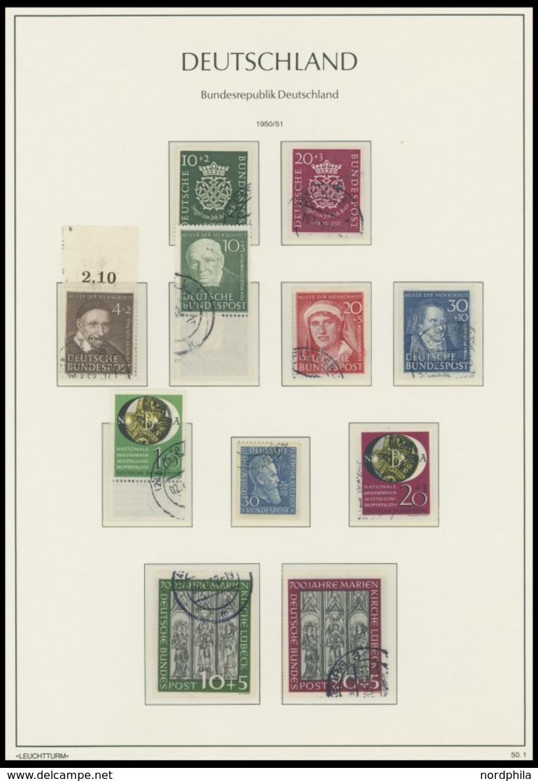 SAMMLUNGEN O, 1949-1988, Gestempelte Sammlung Bundesrepublik Mit Vielen Guten Ersten Ausgaben, Fast Nur Prachterhaltung, - Used Stamps