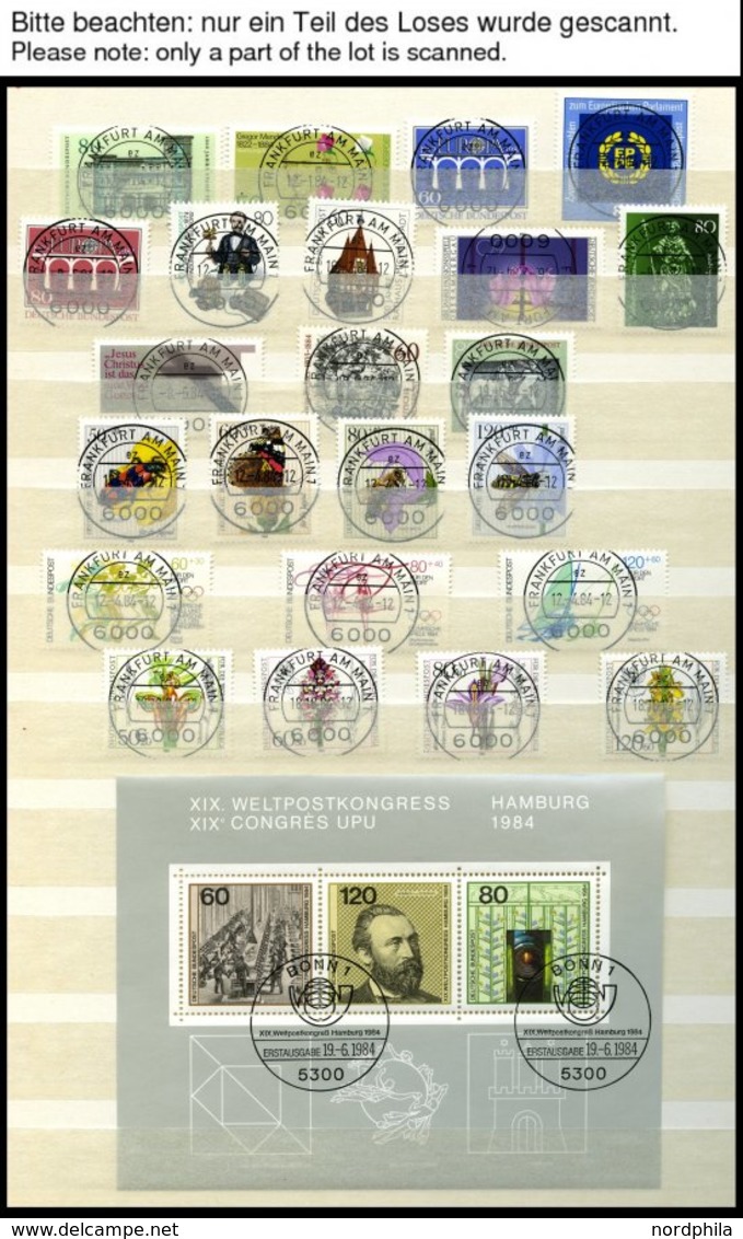 SAMMLUNGEN O, In Den Hauptnummern Komplette Sammlung Bundesrepublik Von 1982-91 Mit Zentrischen Ersttagsstempeln In 2 Ei - Used Stamps