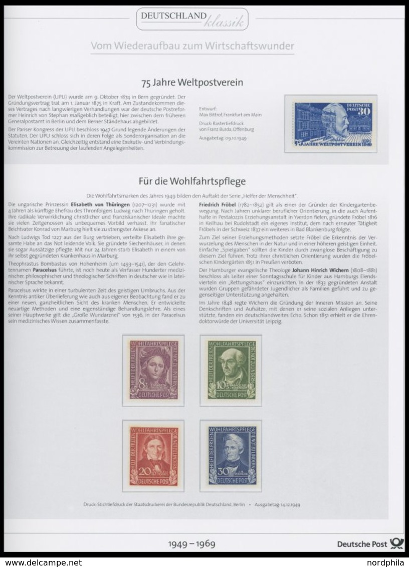 SAMMLUNGEN **,* , 1949-69, Bis Auf Den Posthornsatz Komplette Sammlung Im Deutsche Post Spezialalbum Die Briefmarken Vom - Gebraucht