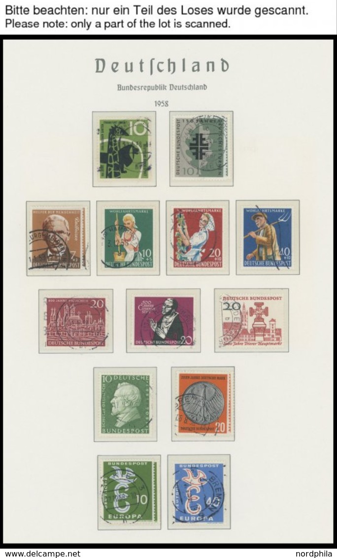 SAMMLUNGEN **,o,* , Sammlung Bundesrepublik Von 1949-84 Im Leuchtturm Falzlosalbum, In Den Hauptnummern Komplett, Ab 196 - Oblitérés