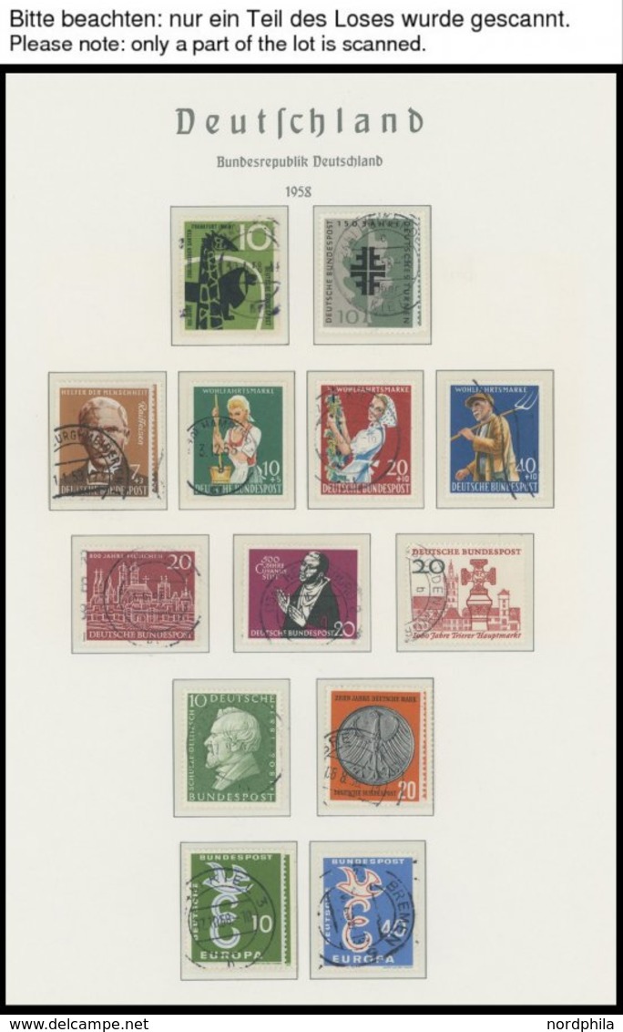 SAMMLUNGEN **,o,* , Sammlung Bundesrepublik Von 1949-84 Im Leuchtturm Falzlosalbum, In Den Hauptnummern Komplett, Ab 196 - Used Stamps