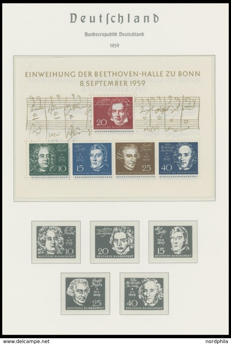 SAMMLUNGEN **,o,* , Sammlung Bundesrepublik Von 1949-84 Im Leuchtturm Falzlosalbum, In Den Hauptnummern Komplett, Ab 196 - Used Stamps