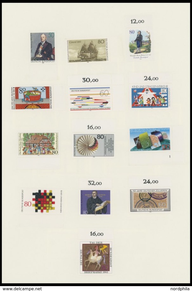 SAMMLUNGEN **,o,* , Sammlung Bundesrepublik Von 1949-84 Im Leuchtturm Falzlosalbum, In Den Hauptnummern Komplett, Ab 196 - Used Stamps
