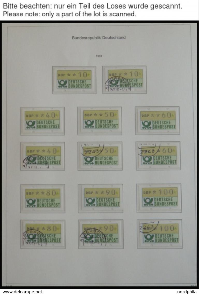 SAMMLUNGEN **,o , Sammlung Bundesrepublik Von 1976-82 Im KA-BE Falzlosalbum, Jeweils Postfrisch Und Gestempelt, Dazu Aut - Used Stamps