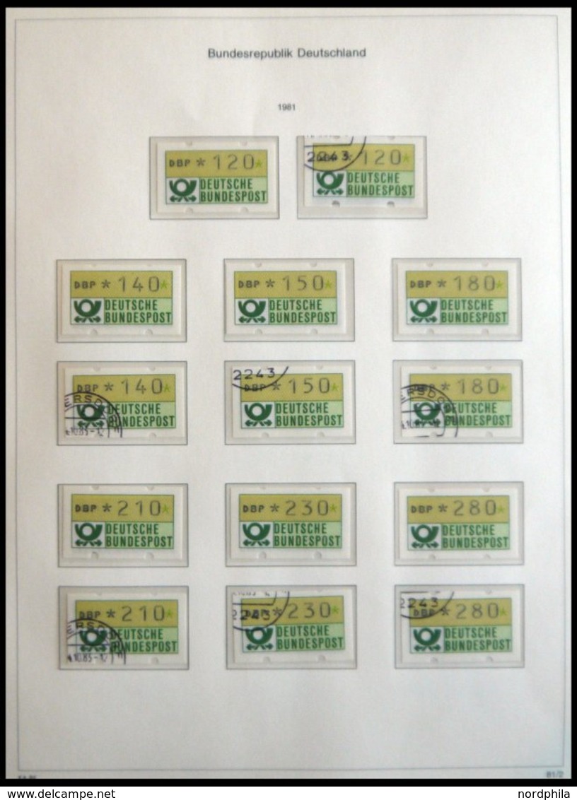 SAMMLUNGEN **,o , Sammlung Bundesrepublik Von 1976-82 Im KA-BE Falzlosalbum, Jeweils Postfrisch Und Gestempelt, Dazu Aut - Used Stamps