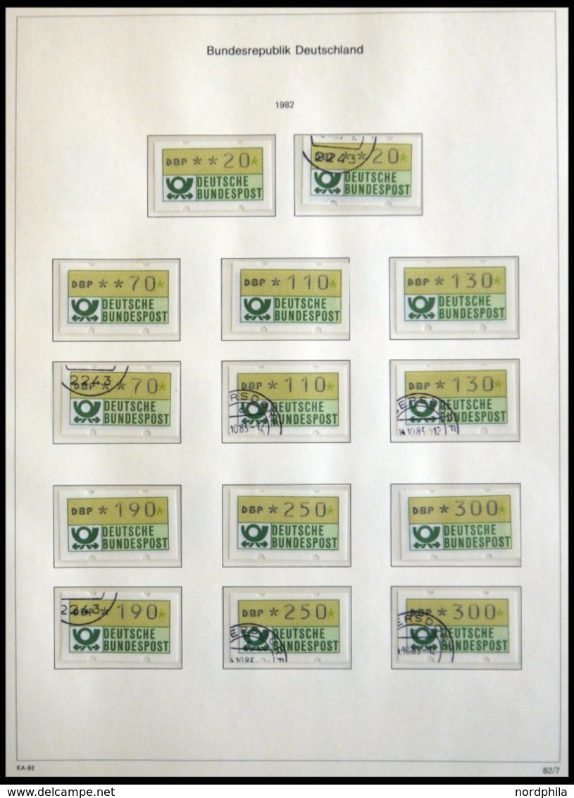 SAMMLUNGEN **,o , Sammlung Bundesrepublik Von 1976-82 Im KA-BE Falzlosalbum, Jeweils Postfrisch Und Gestempelt, Dazu Aut - Used Stamps