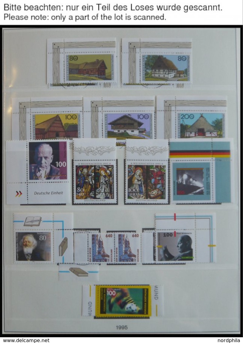 SAMMLUNGEN **,o , Komplette Sammlung Bundesrepublik Von 1994-97 Im Lindner Falzlosalbum, Fast Nur Randstücke, Jeweils Po - Used Stamps