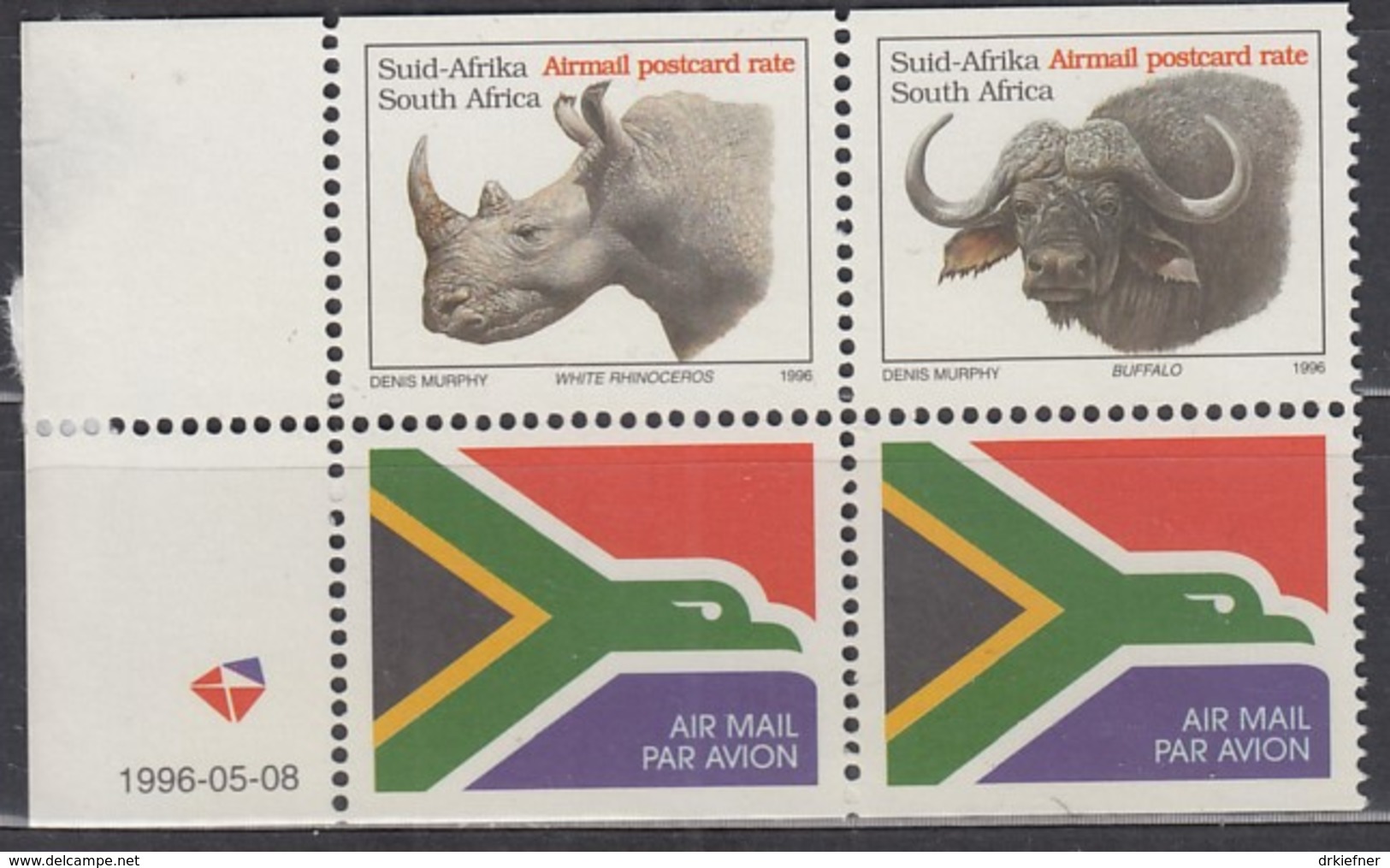 SÜDAFRIKA 993-994 D, Postfrisch **, Waagerechtes Paar, Freimarken: Wildtiere 1996 - Ungebraucht