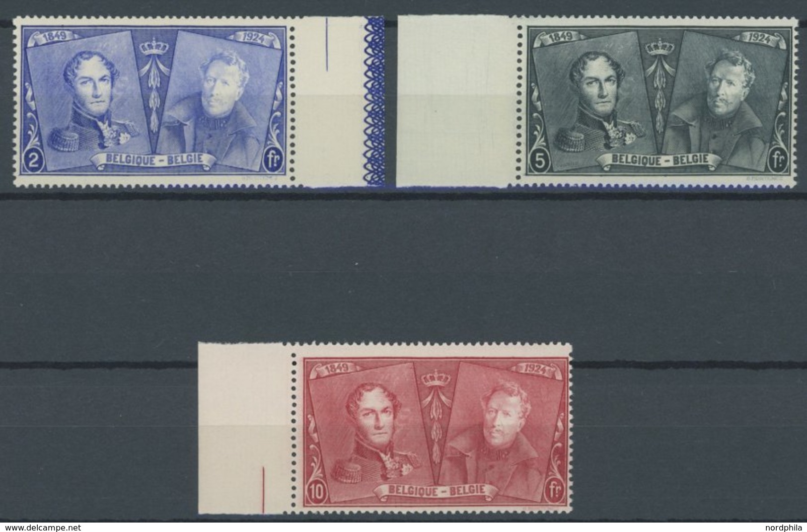 BELGIEN 191-203 **, 1925, 75 Jahre Belgische Briefmarken, Postfrischer Prachtsatz, Mi. 140.- - Other & Unclassified