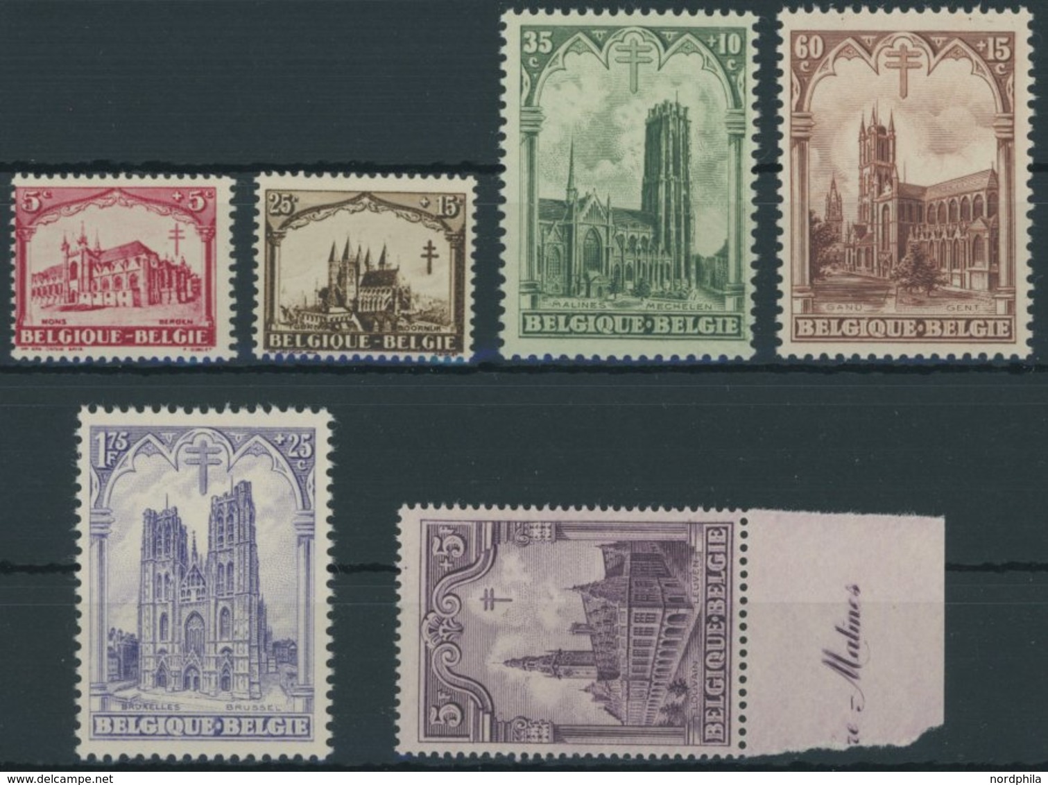 BELGIEN 244-49 **, 1928, Kathedralen, Postfrischer Prachtsatz, Mi. 100.- - Autres & Non Classés