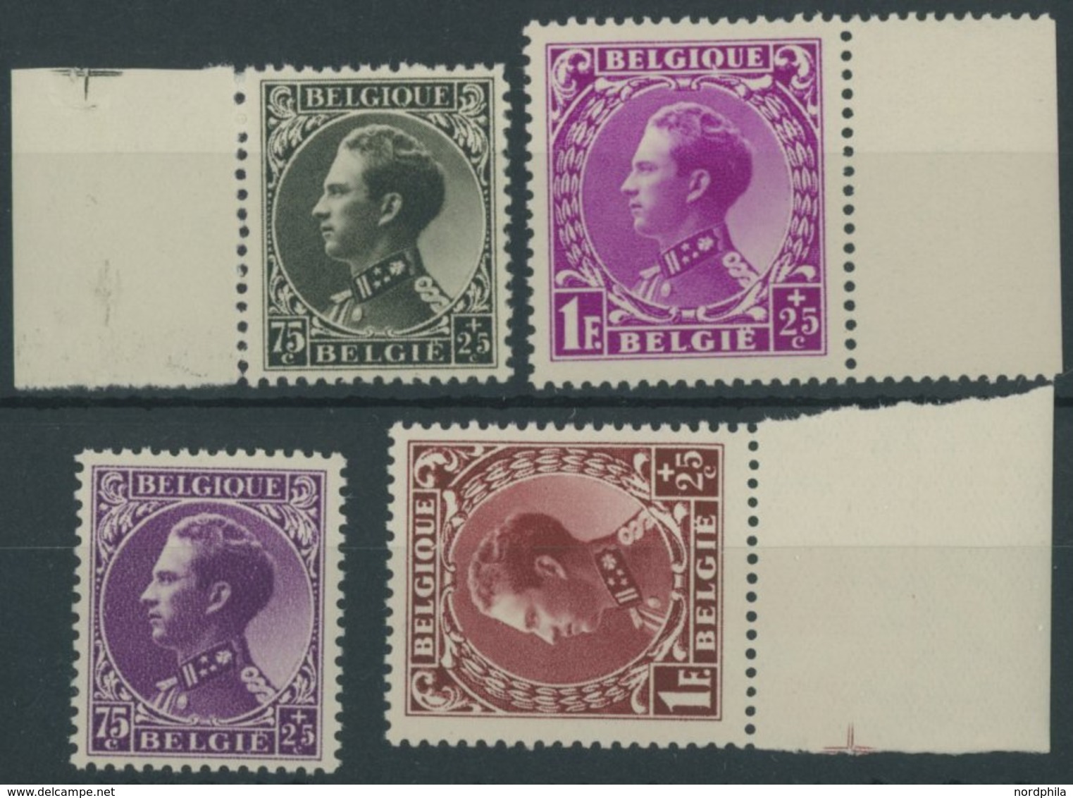 BELGIEN 382-85 **, 1934, Kriegsbeschädigtenhilfe, Postfrisch, 2 Prachtsätze, Mi. 108.- - Sonstige & Ohne Zuordnung