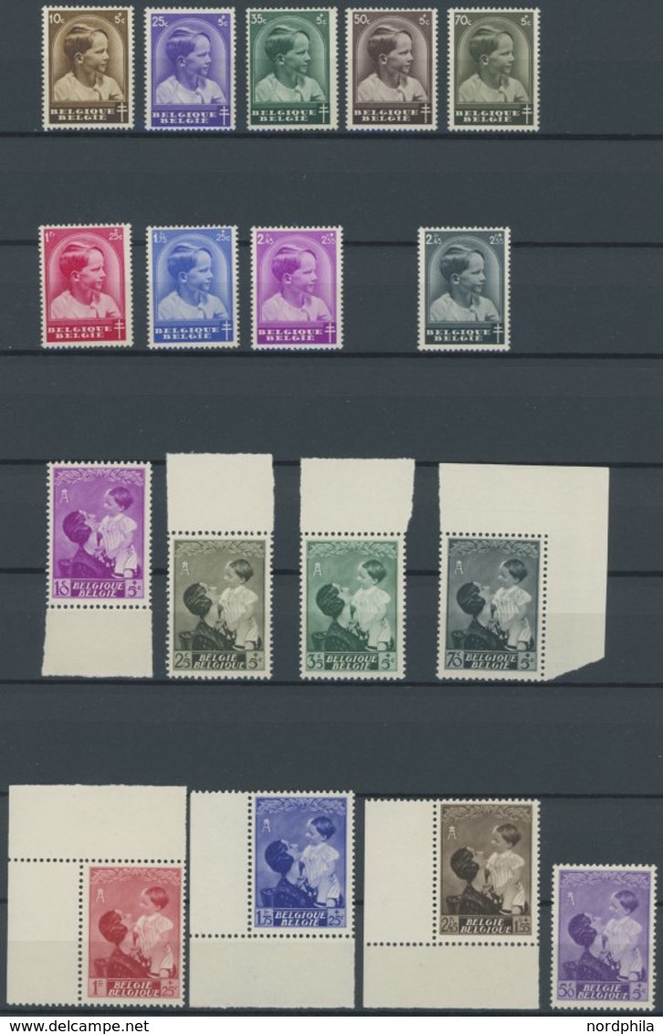 BELGIEN 434-50 **, 1936/7, Tuberkulose, Tag Der Briefmarke, Königin Astrid-Erinnerungsfonds, Postfrisch, Pracht, Mi. 67. - Autres & Non Classés