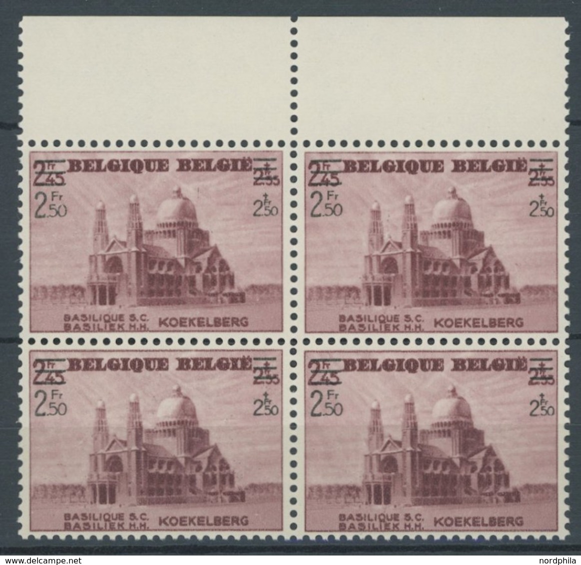 BELGIEN 482-88 VB **, 1938, Albertkanal Und Basilika In Viererblocks, Postfrisch, 2 Prachtsätze, Mi. 108.- - Sonstige & Ohne Zuordnung