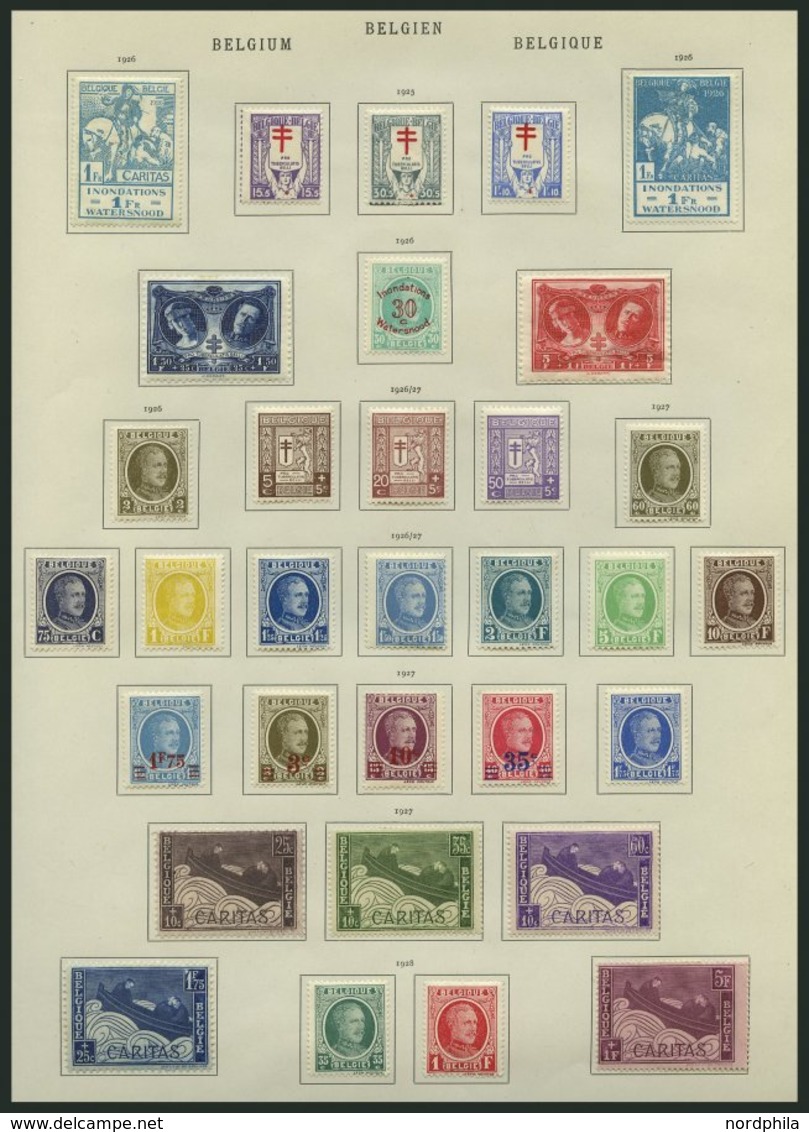 SAMMLUNGEN, LOTS *, Ungebrauchter Sammlungsteil Belgien Von 1920-42 Mit Vielen Guten Werten, Sätzen Und Blocks, Auch Die - Collections