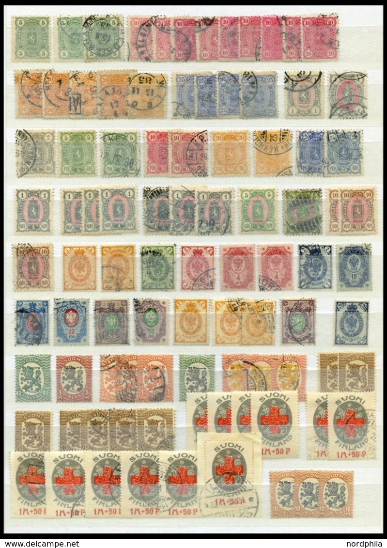 SAMMLUNGEN Aus 20-137 O,*,** , 1885-1929, Kleine, Meist Gestempelte Partie Mit Guten Mittleren Werten, Etwas Unterschied - Collections