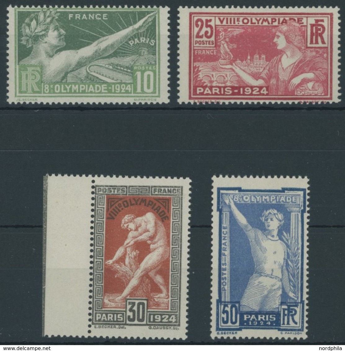 FRANKREICH 169-72 **, 1924, Olympische Spiele, Postfrischer Prachtsatz, Mi. 75.- - Sonstige & Ohne Zuordnung