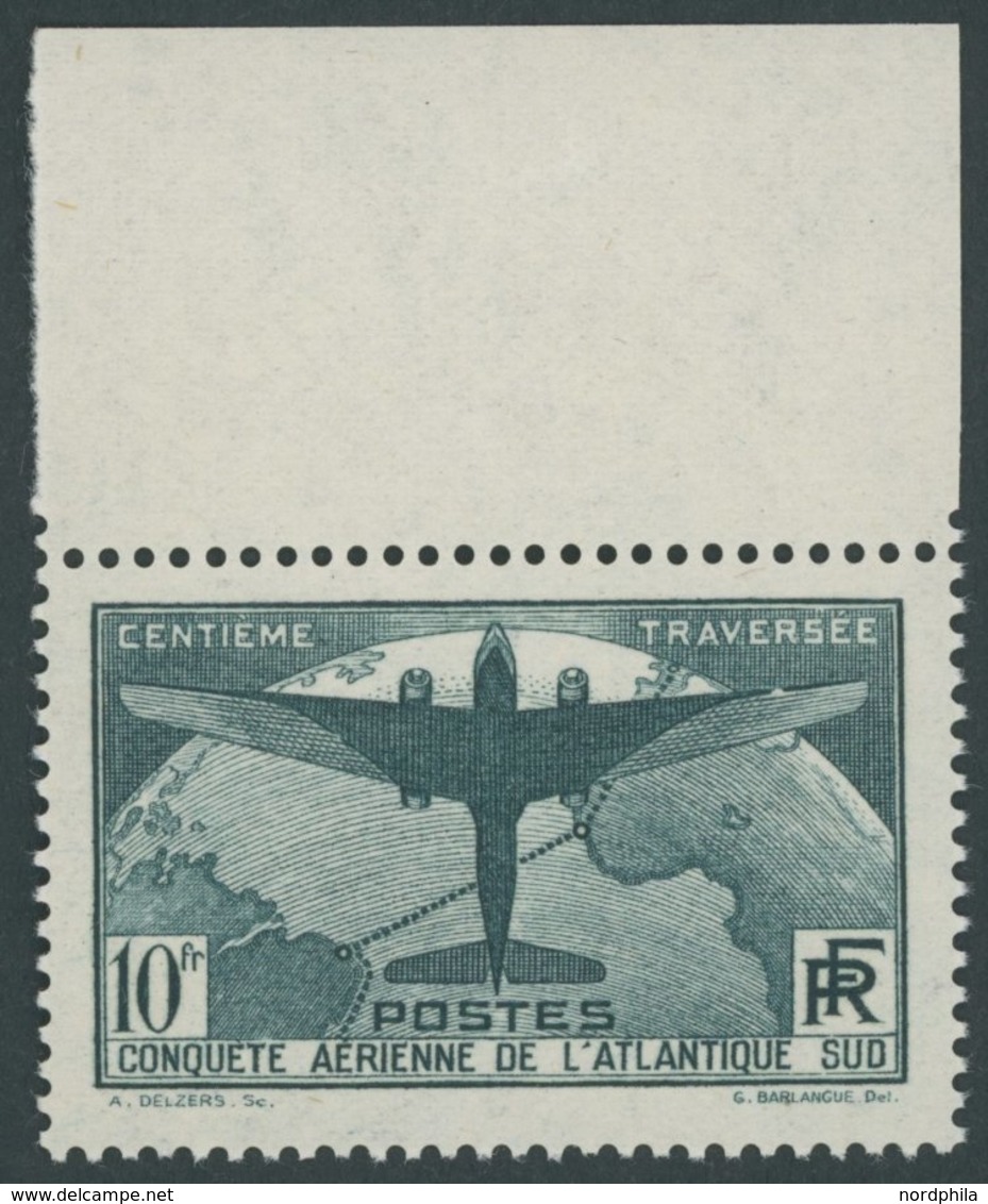 FRANKREICH 327 **, 1936, 10 Fr. Ozeanüberquerung, Pracht, Mi. 650.- - Other & Unclassified