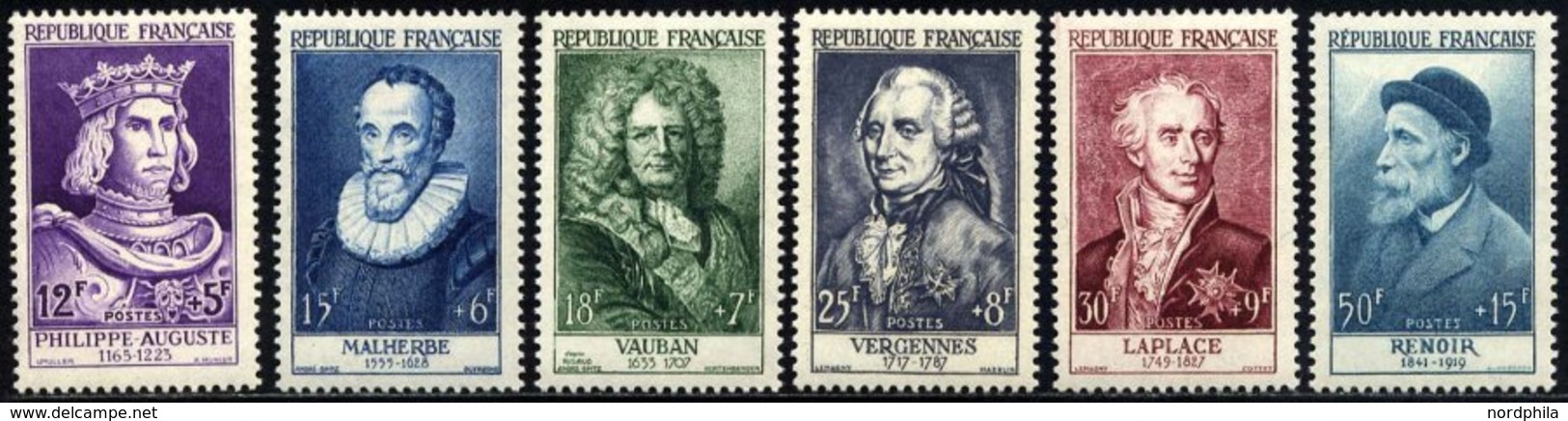 FRANKREICH 1053-58 **, 1955, Persönlichkeiten, Prachtsatz, Mi. 150.- - Sonstige & Ohne Zuordnung