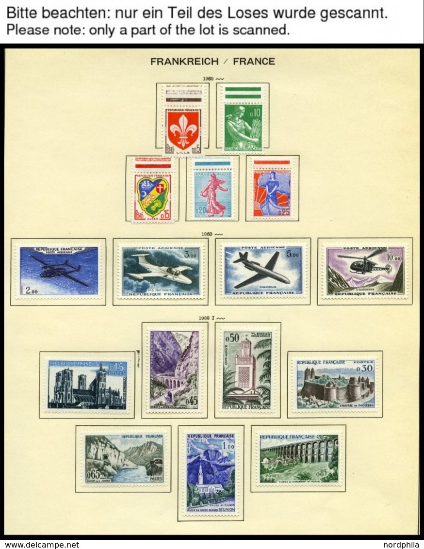 SAMMLUNGEN *, Ungebrauchte Sammlung Frankreich Von 1960-72 Auf Schaubek-Seiten, Bis Auf Wenige Werte Komplett, Fast Nur  - Collections