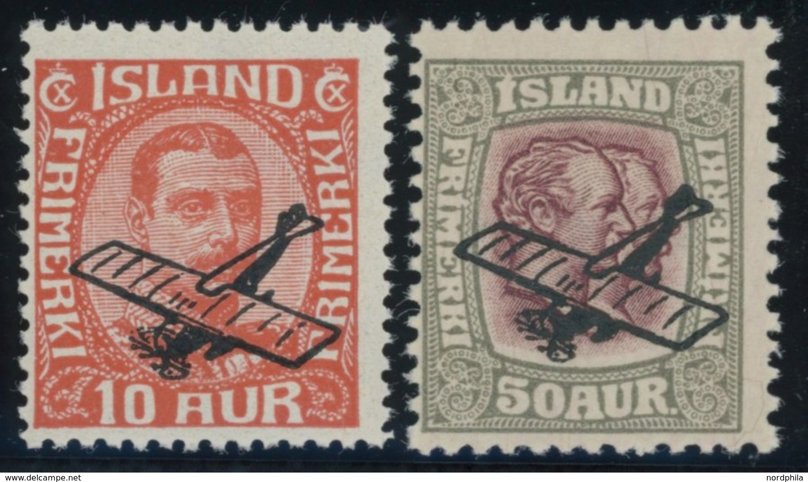 ISLAND 122/3 **, 1928/9, Flugpost, Postfrisch, Pracht, Mi. 150.- - Other & Unclassified