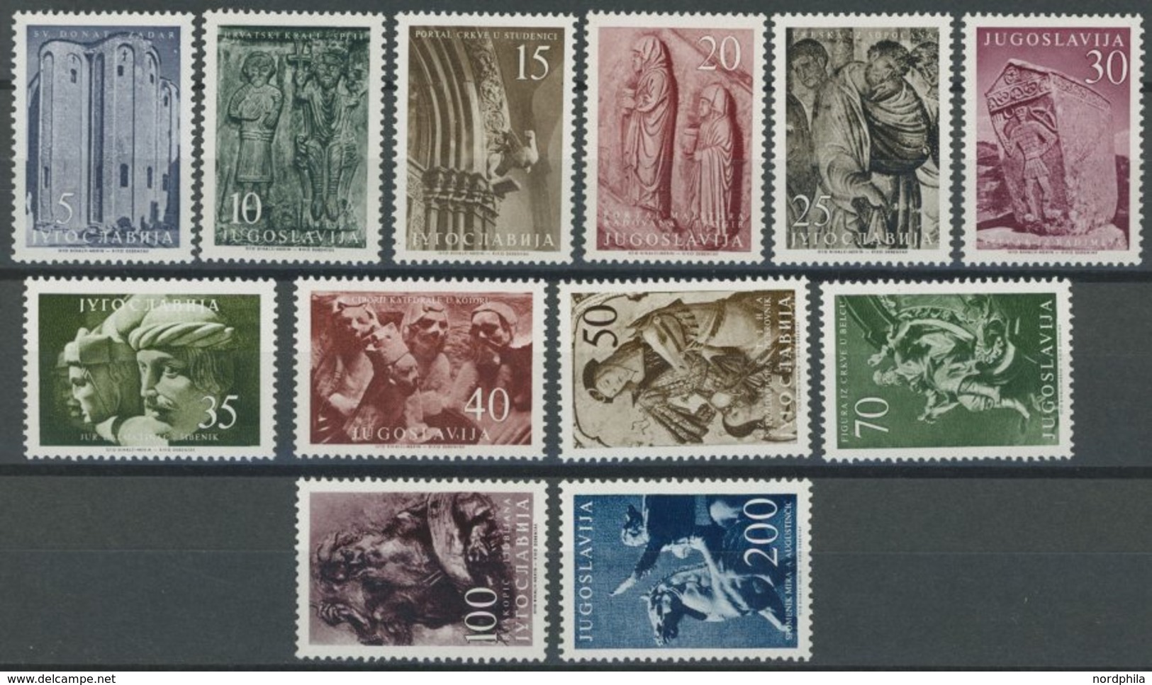 JUGOSLAWIEN 776-87 **, 1956, Kunst, Postfrischer Prachtsatz, Mi. 120.- - Sonstige & Ohne Zuordnung