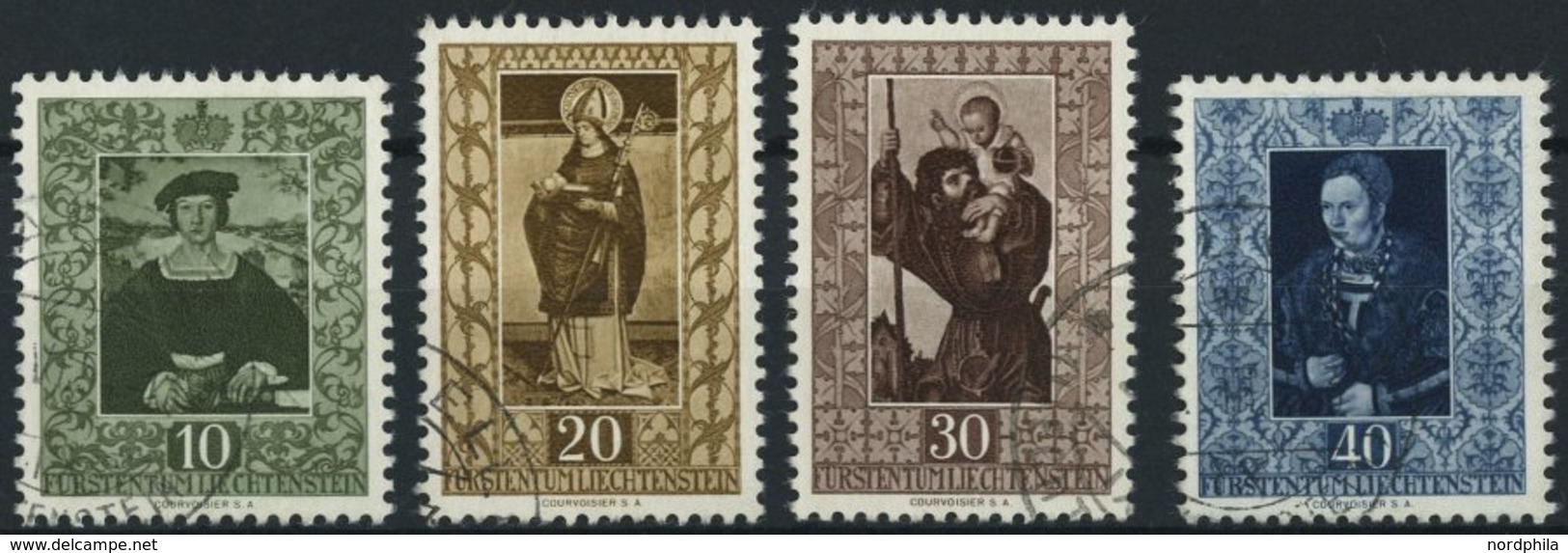 LIECHTENSTEIN 311-14 O, 1953, 4. Gemäldeserie, Prachtsatz, Mi. 100.- - Sonstige & Ohne Zuordnung