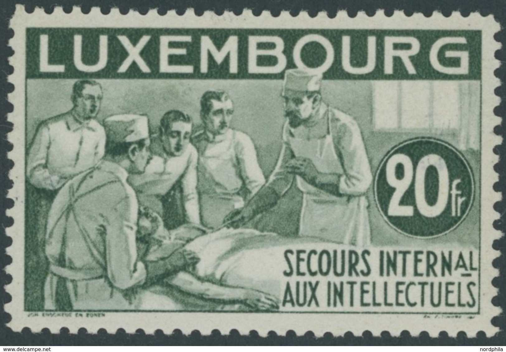 LUXEMBURG 280 **, 1935, 20 Fr. Intellektuelle, Postfrisch, Pracht, Gepr. Bühler, Mi. 500.- - Autres & Non Classés