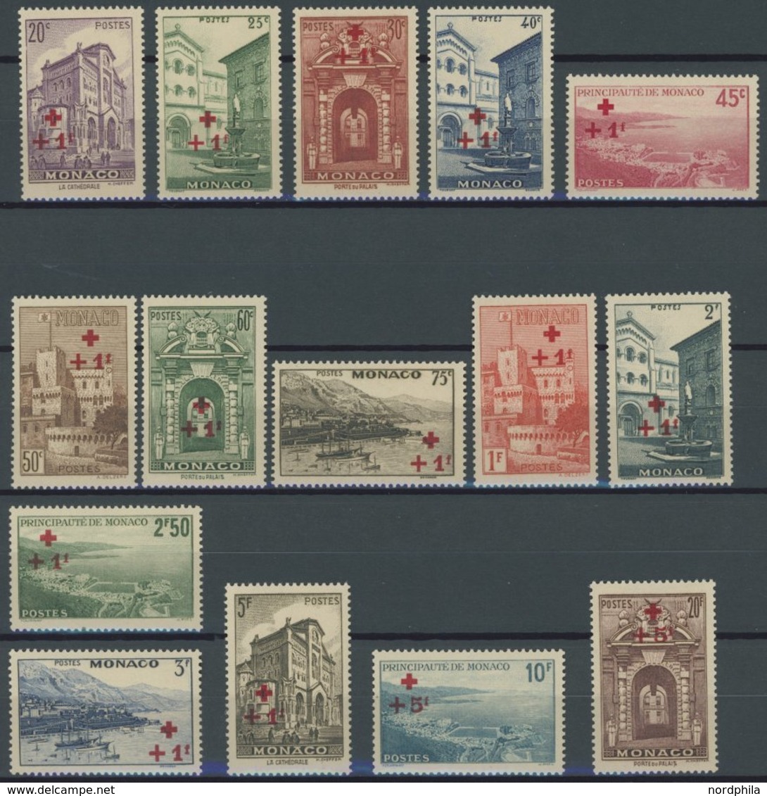 MONACO 205-19 **, 1940, Rotes Kreuz, Postfrischer Prachtsatz, Mi. 250.- - Sonstige & Ohne Zuordnung