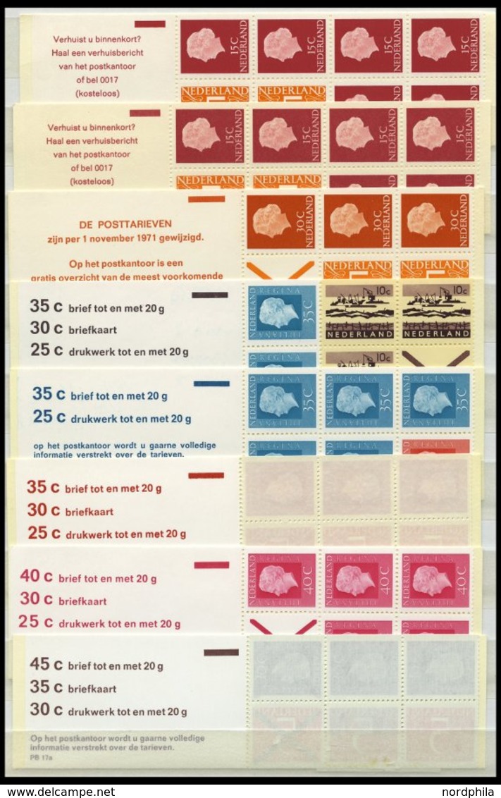 ZUSAMMENDRUCKE MH **, 1967-73, 14 Verschiedene Markenheftchen, MH 15 Endwert Senkrechter Bug Sonst Pracht - Carnets Et Roulettes