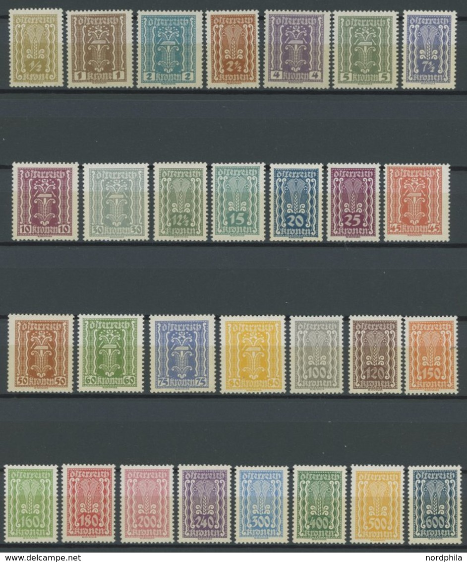 ÖSTERREICH 1918-1938 360-97 **, 1922, Freimarken, Postfrischer Prachtsatz (38 Werte), Mi. 270.- - Altri & Non Classificati