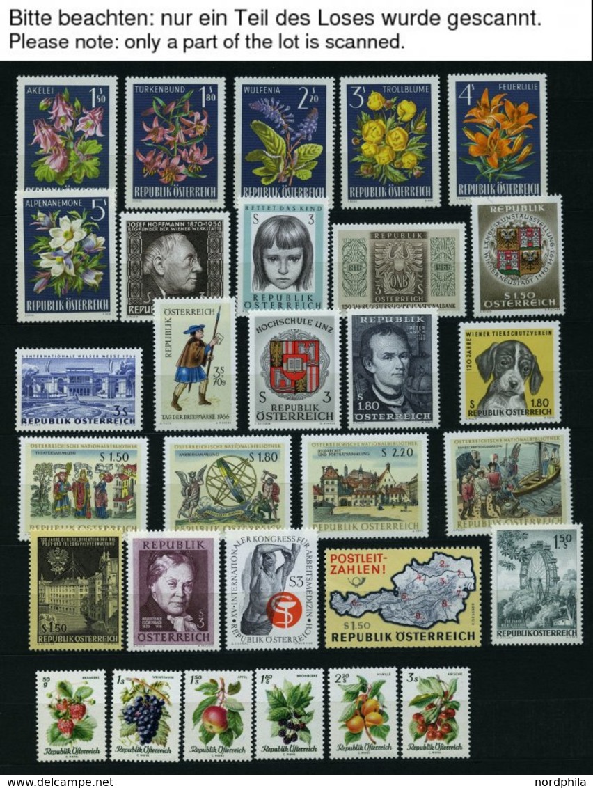 SAMMLUNGEN **, Bis Auf 1982/3 Wohl Komplette Postfrische Sammlung Österreich Von 1966-83 Im Einsteckbuch, Prachterhaltun - Collections