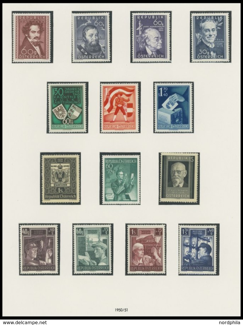 SAMMLUNGEN **,o , Fast Nur Postfrische Sammlung Österreich Von 1945-86 In 2 SAFE Falzlosalben Mit Vielen Guten Ausgaben, - Collections